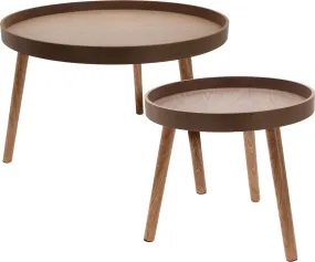 Lot de 2 tables d'appoint rondes EH
